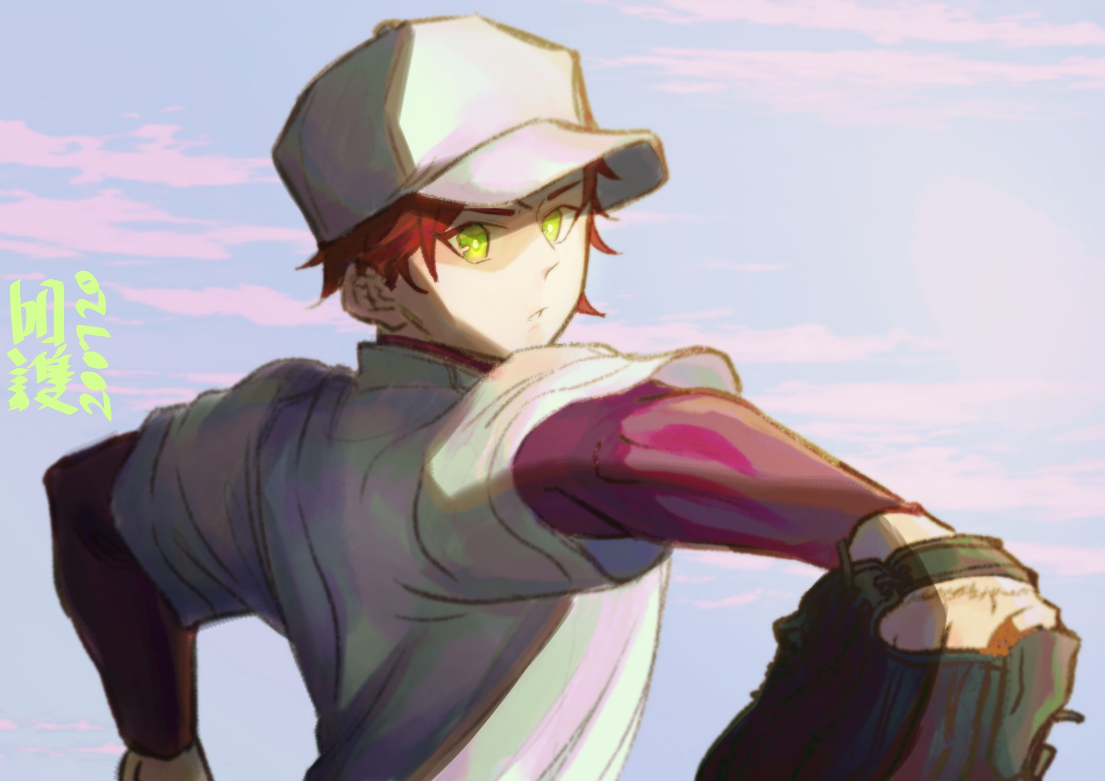 A baseball player-1