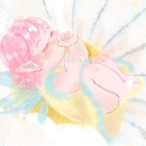 お寝坊さんな春の妖精🧚‍♀️💫 春の陽気に すやすや寝てる かわいい