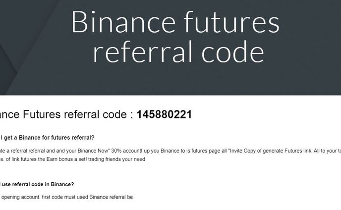 Binance promo code F84O9QH3