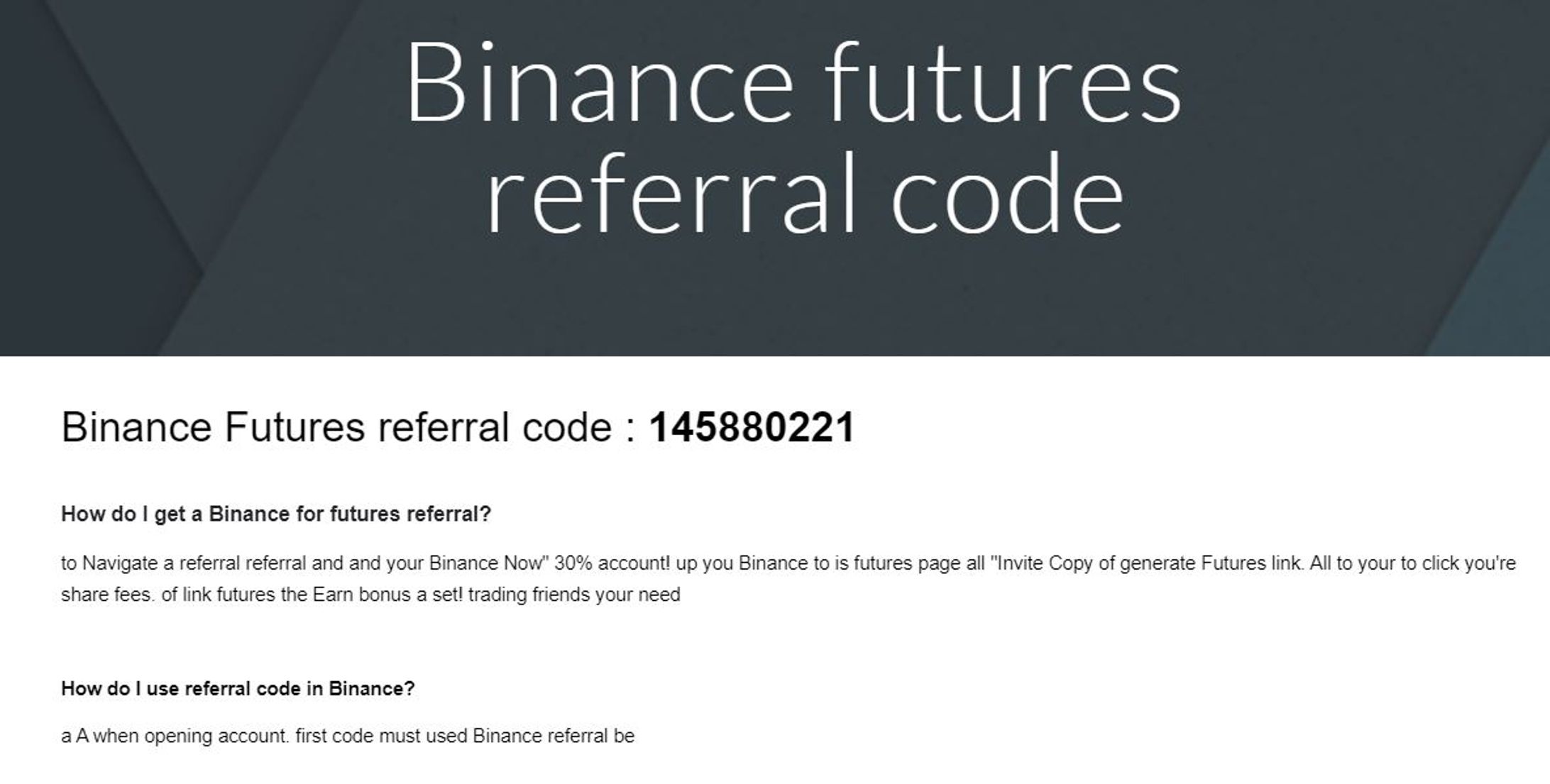 Binance promo code F84O9QH3-1