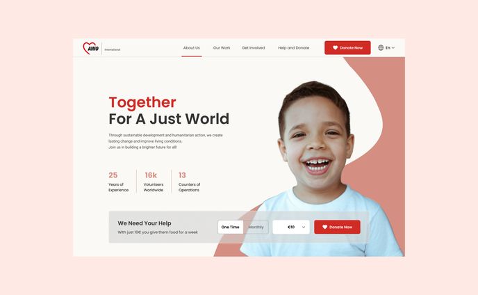 AWO - Charity Website re-design