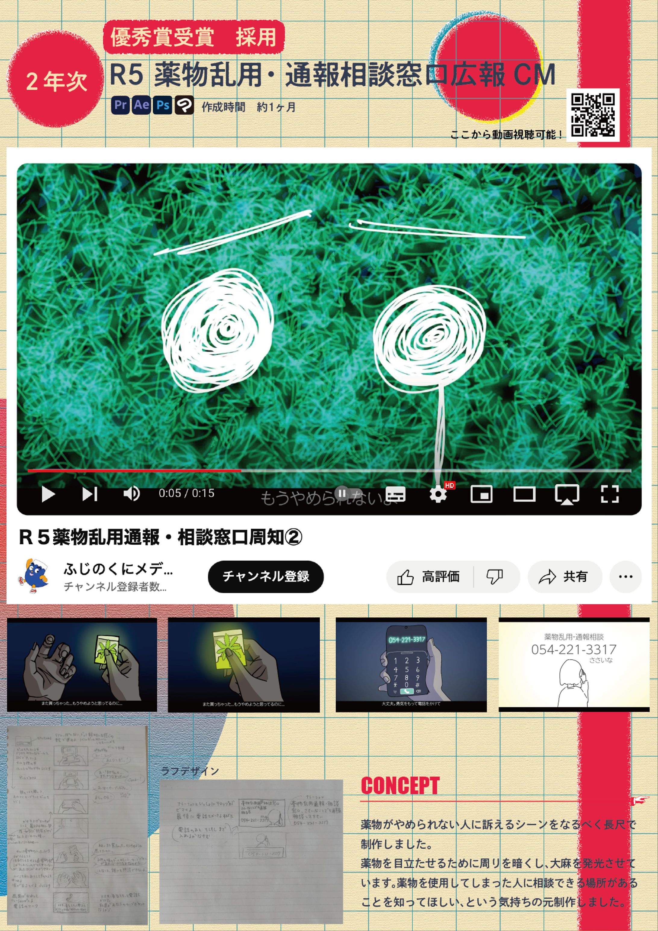 『採用』R5 薬物乱用・通報相談窓口広報 CM-1
