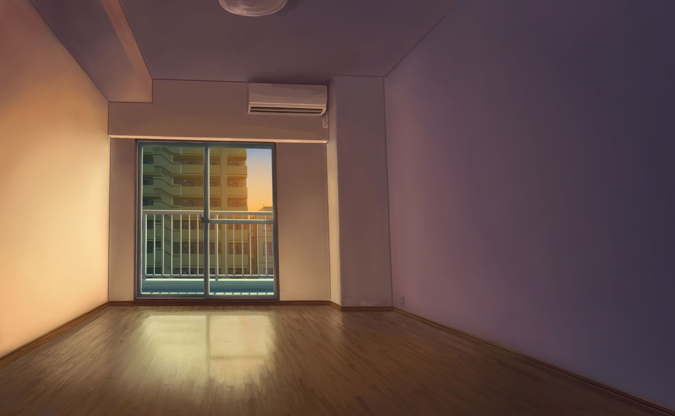 アパート部屋（夕方）-1