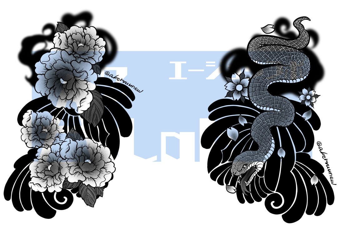 和彫り・唐獅子昇り竜総身彫り