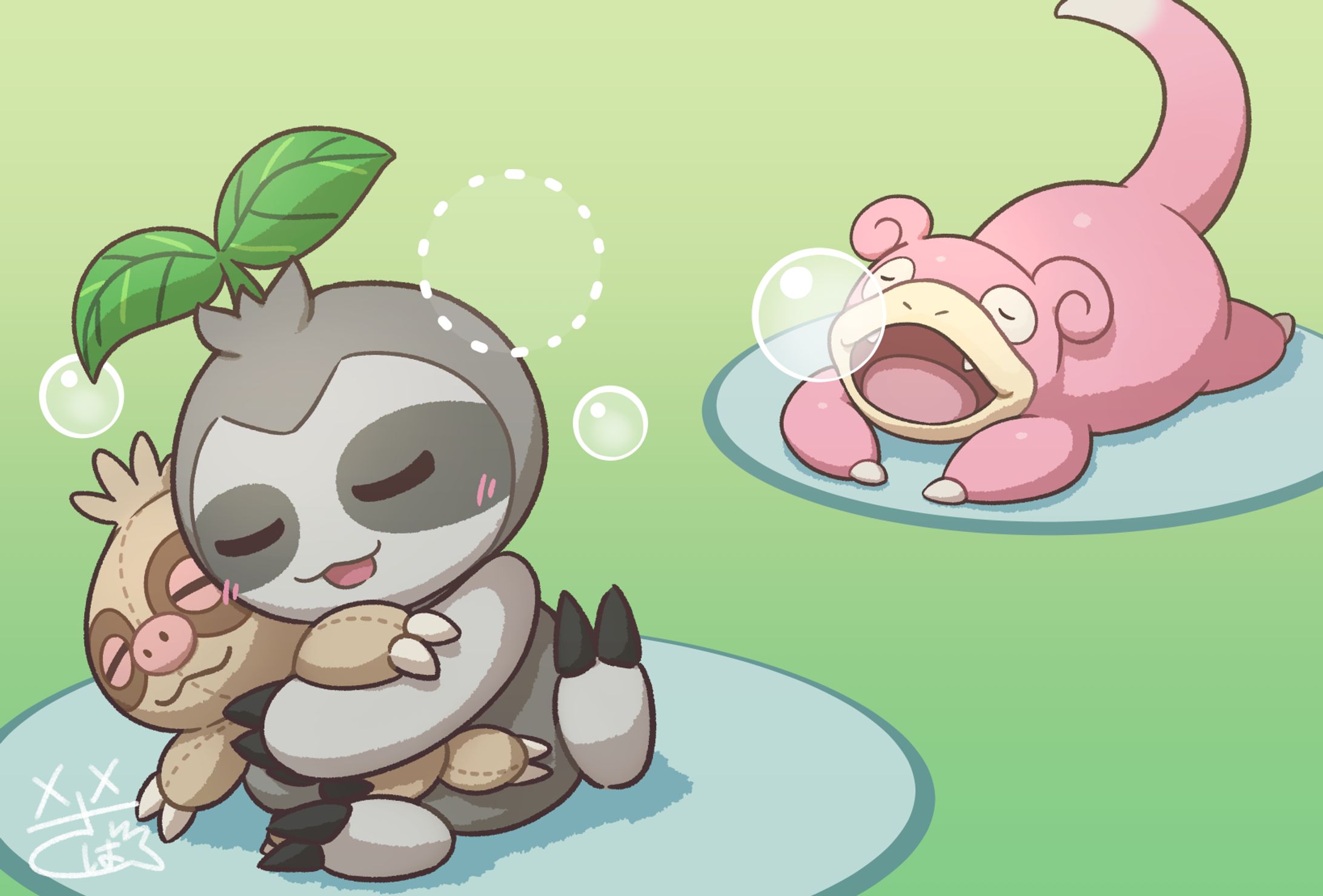 【PSA10】こみやともかずさんイラスト ヤドンC あくび 超爆インパクト① ヤドンのあくびで眠ってしまうすろすい