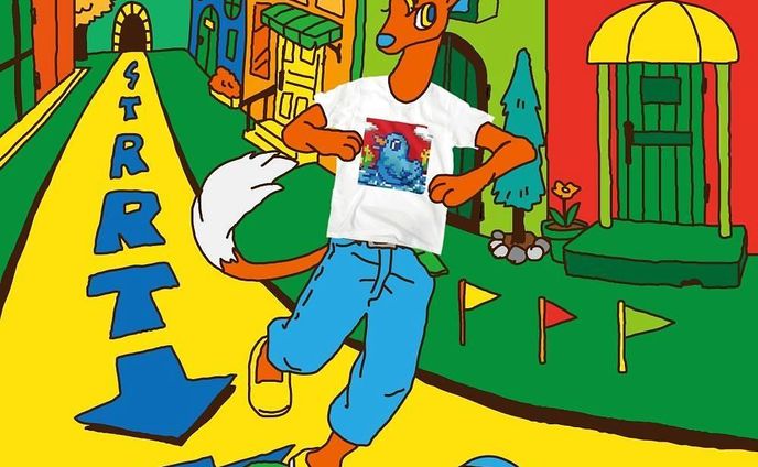 #pic#Illust#character#animal#skateboard #street#tshirt #スケボー#イラスト#Tシャツ#絵#picture#fashion#ストリート#キャラクター#ドット#dot#bird#鳥#CHEBLO #town#road#道