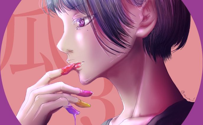SNSアイコン[女性]　厚塗り(主線アリ)