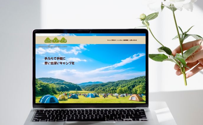 架空キャンプ場LPデザイン