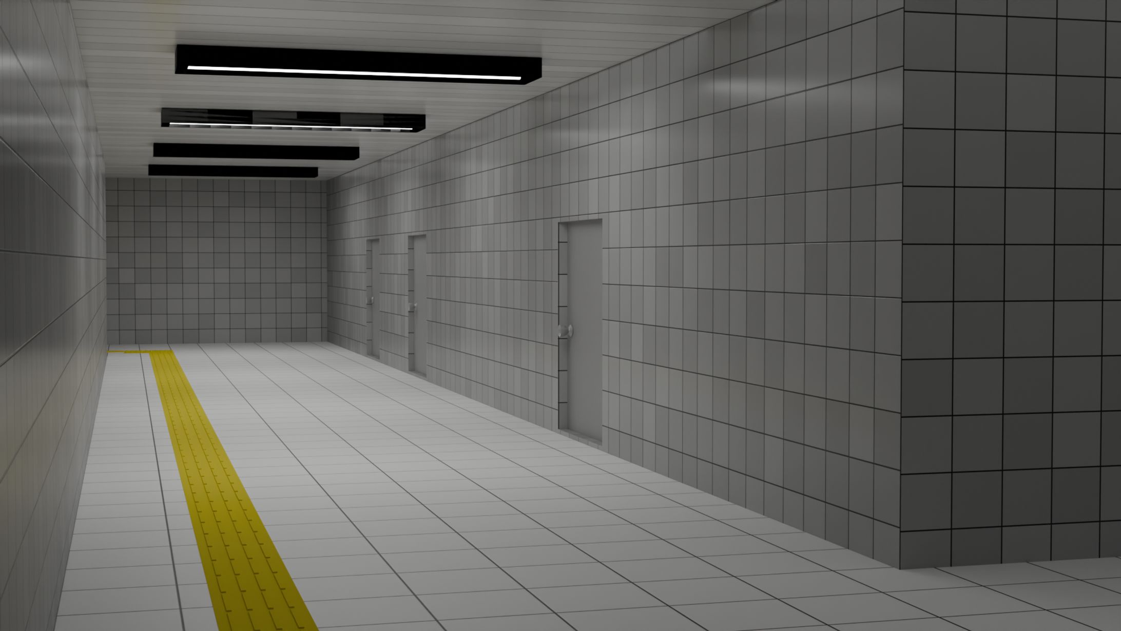 【blender】地下通路-1