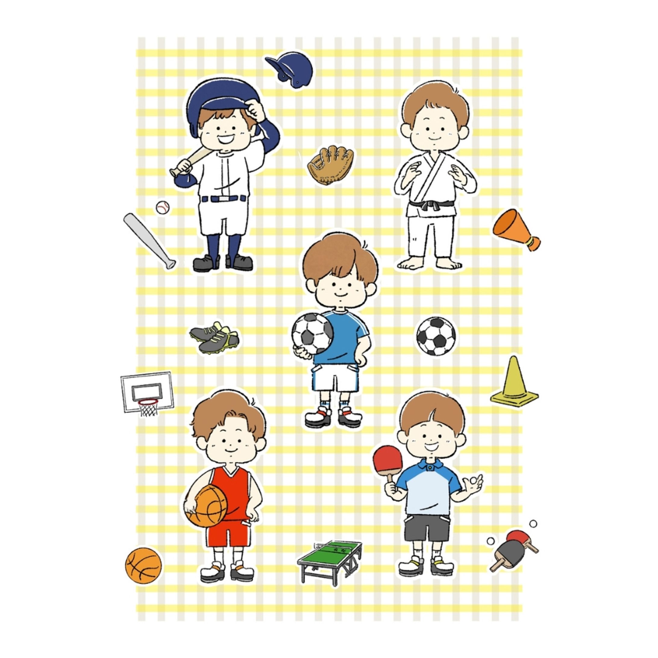 部活イラスト（男の子）-1