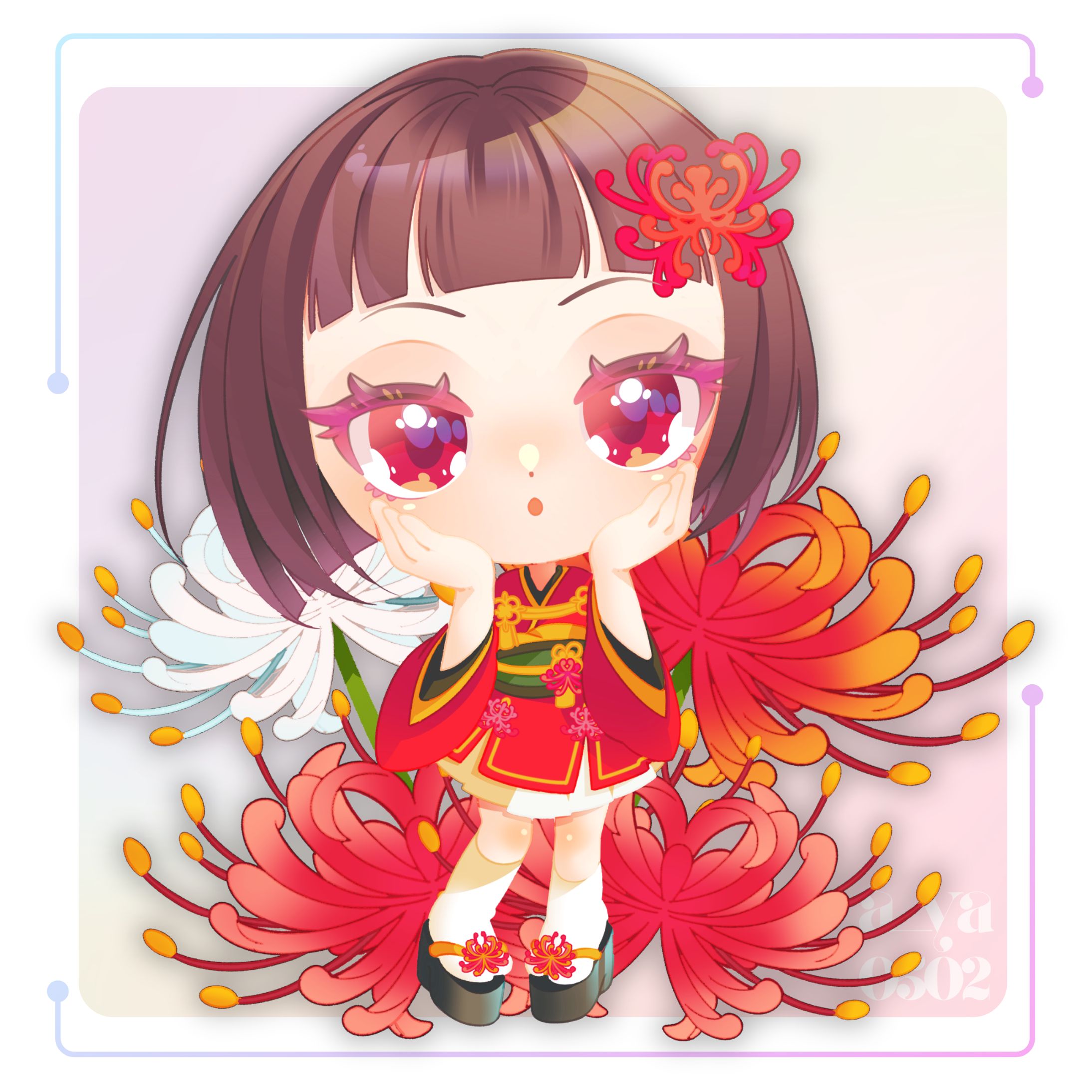 奥座敷こゆき様 ミニキャライラスト(無償企画)-1