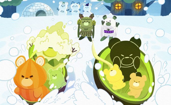 べじくま　-雪遊び-
