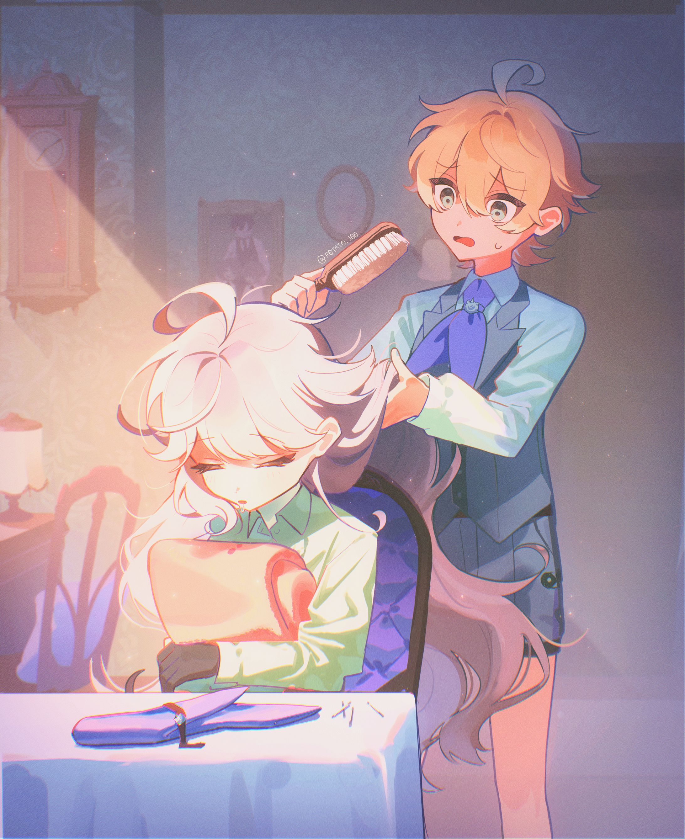 【イラスト】一次創作「月光の怪盗」イラスト①-1