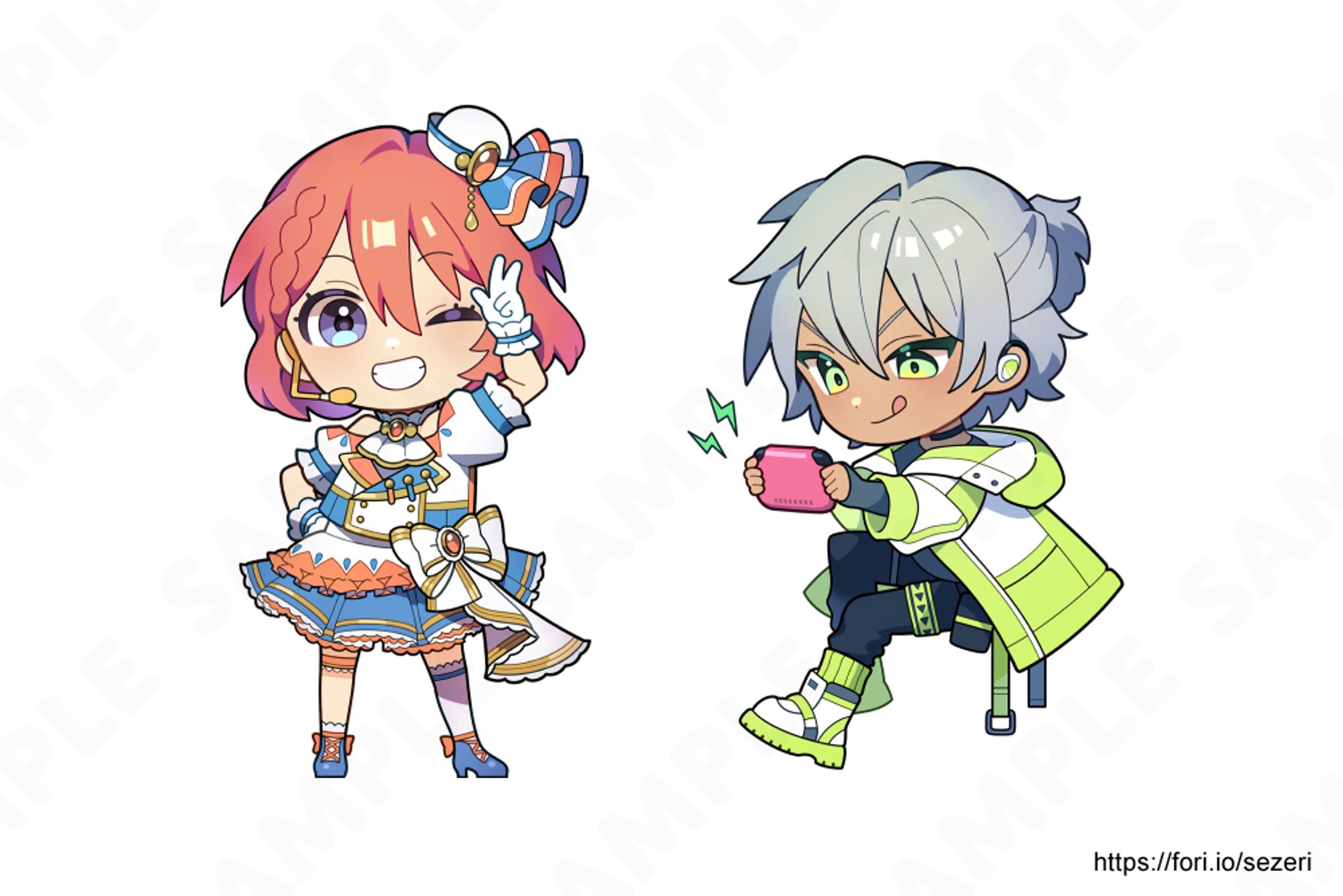 SDキャラサンプルイラスト（2023年7月）-1