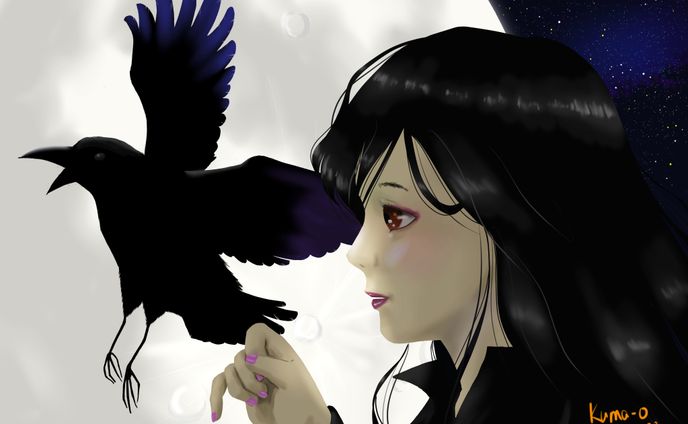  月光と鴉