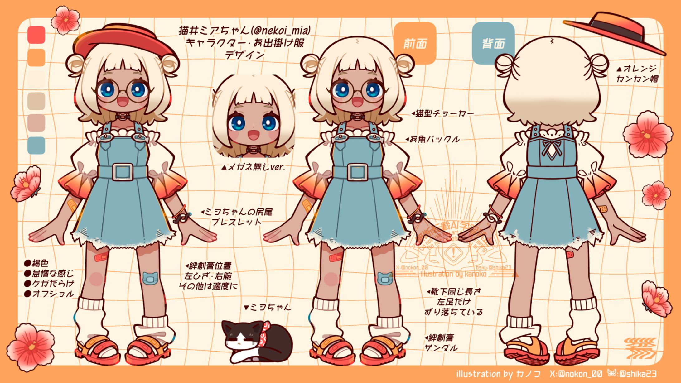 猫井ミアちゃんキャラクター・衣装デザイン-1