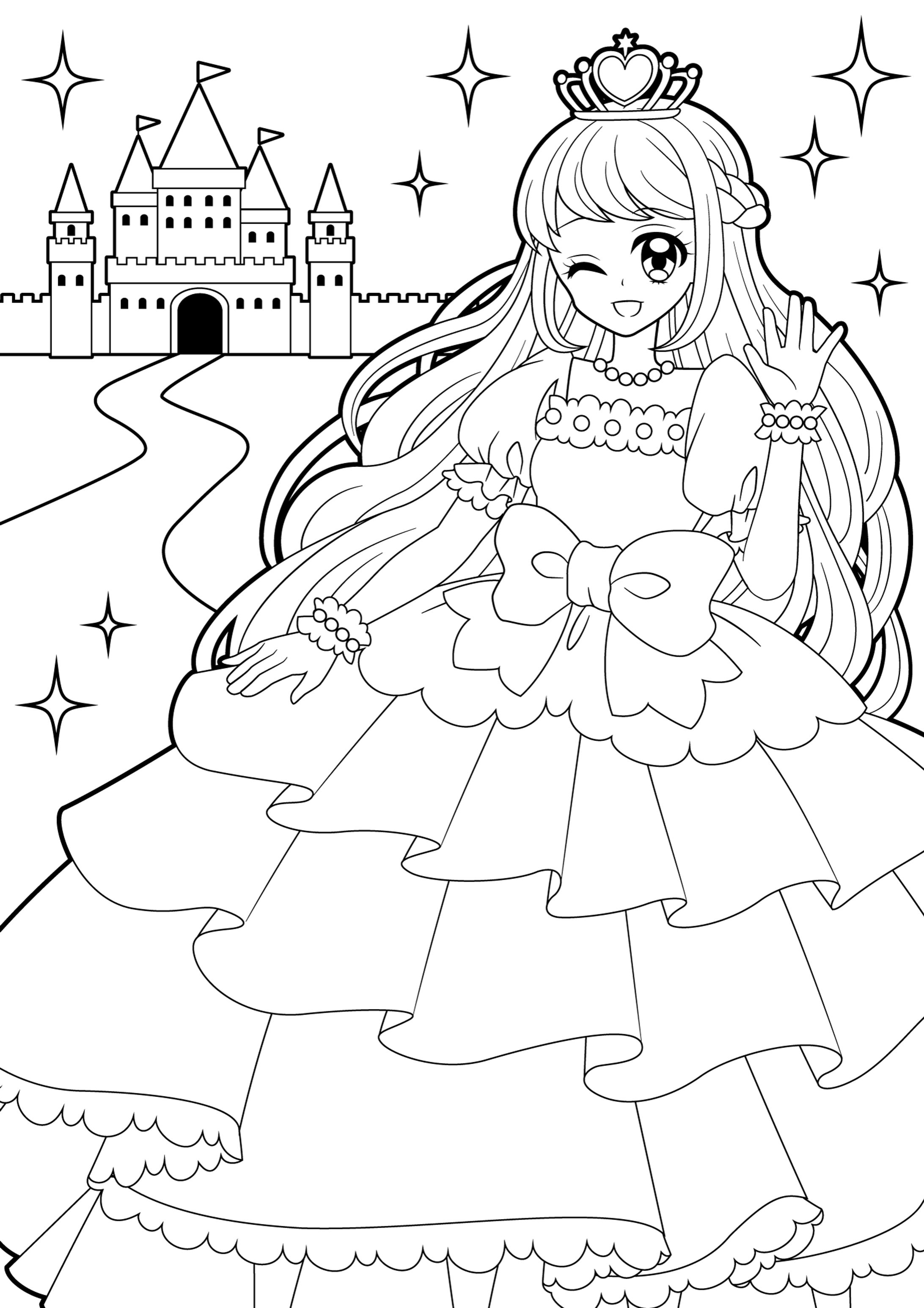 ぬり絵【Princess】-1