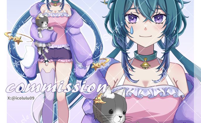 吹雪雷昴様Live2D用イラスト