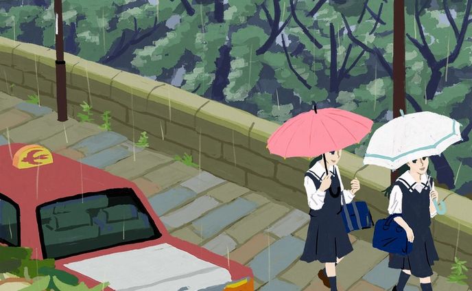 雨のオランダ坂