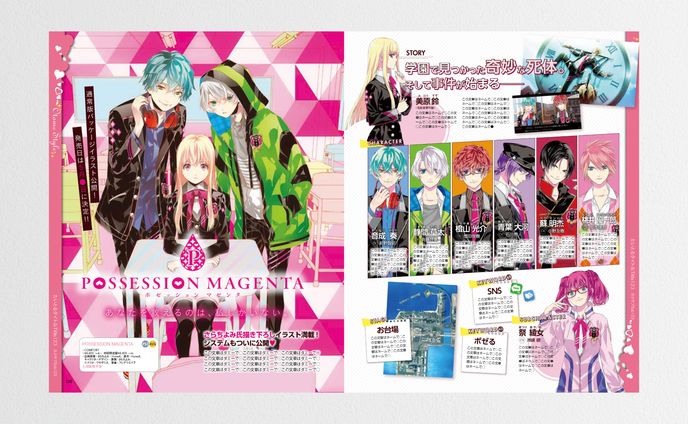 女性向けゲーム誌エディトリアルデザイン