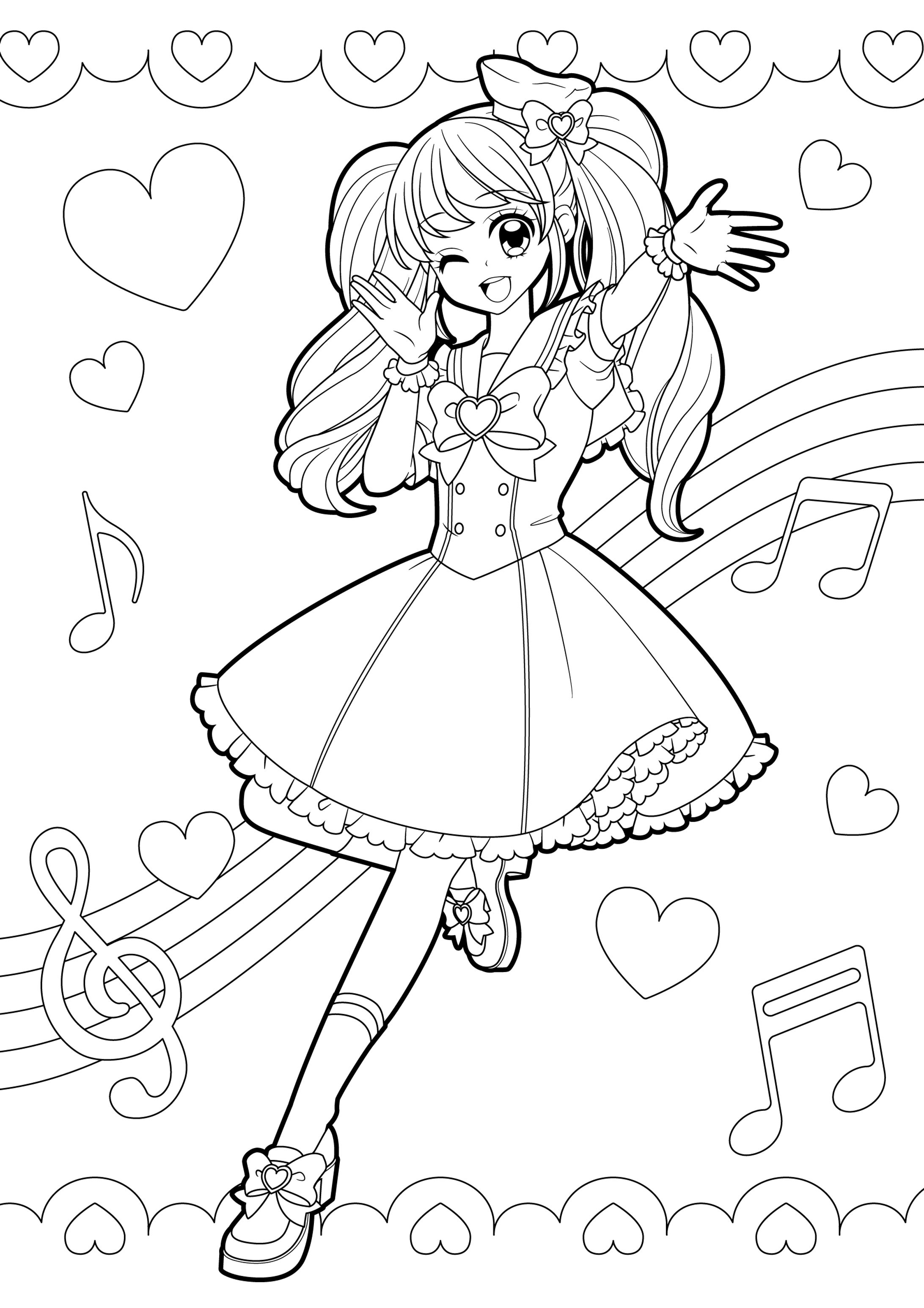 ぬり絵【アイドル】-1