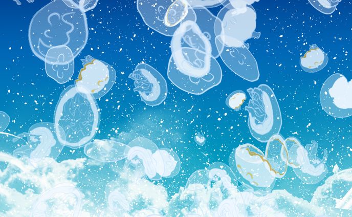 クラゲ　クリップスタジオペイント