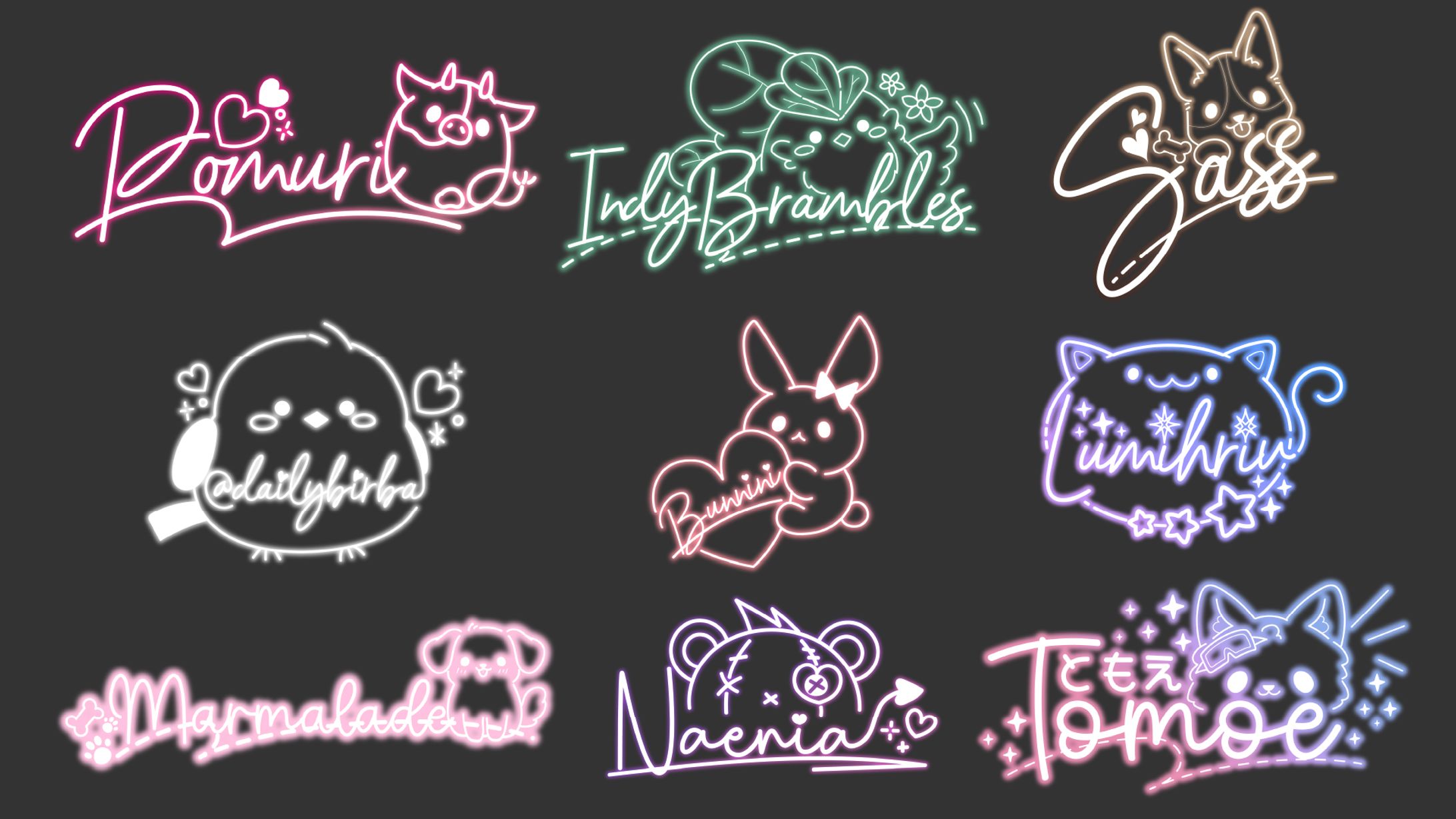 VTuber様用サイン風ロゴ　ご依頼分-1