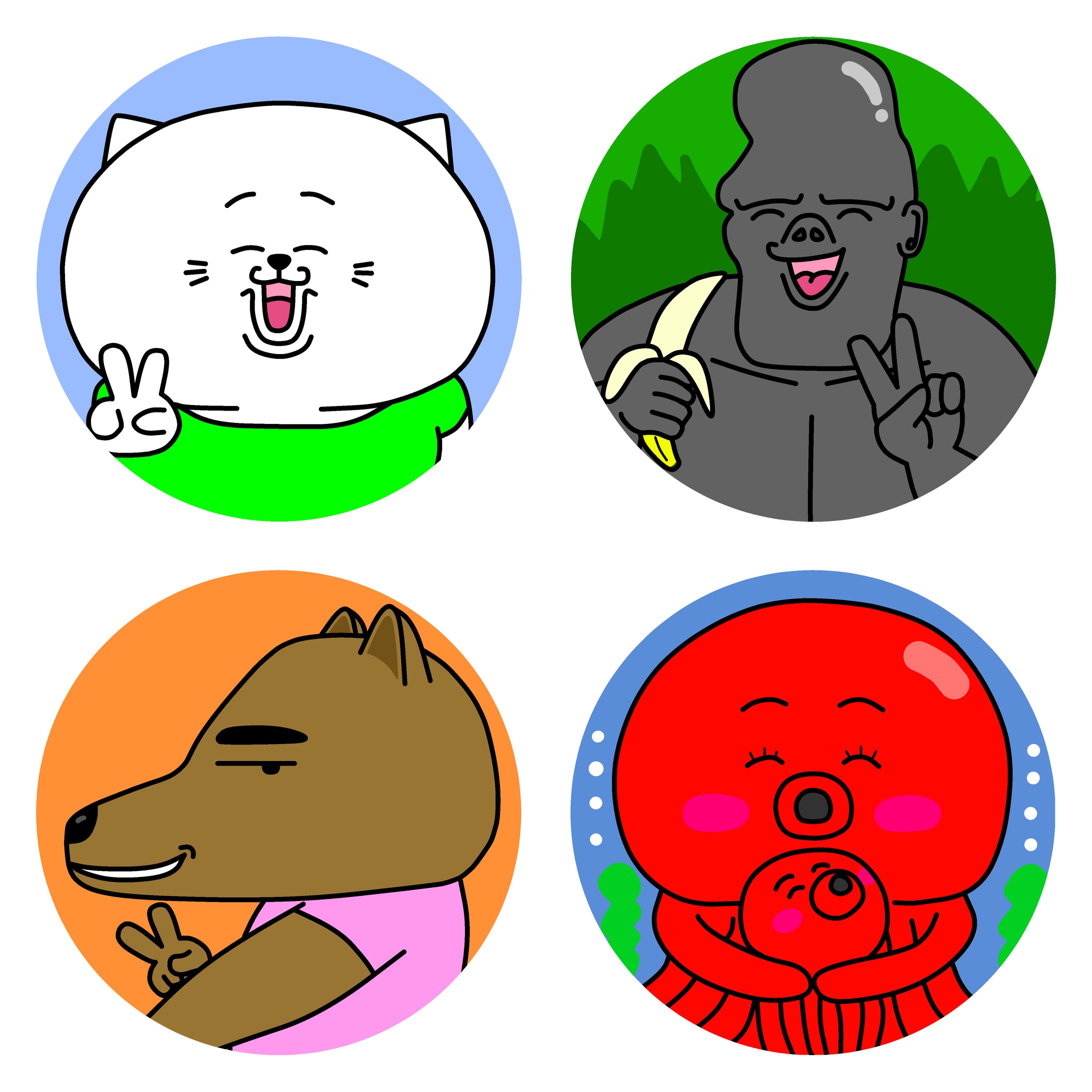 動物等のアイコン制作-1