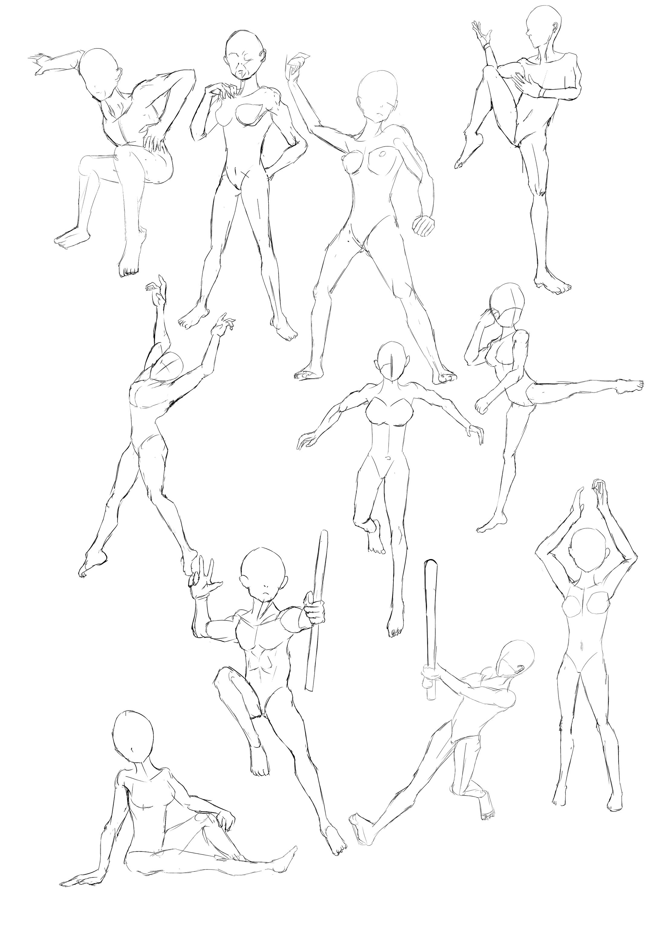 人体クロッキー 7月分-1