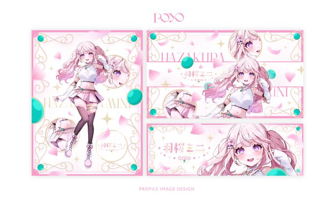 PROFILE IMAGE ＆ BANNER DESIGN / 羽桜ミニ