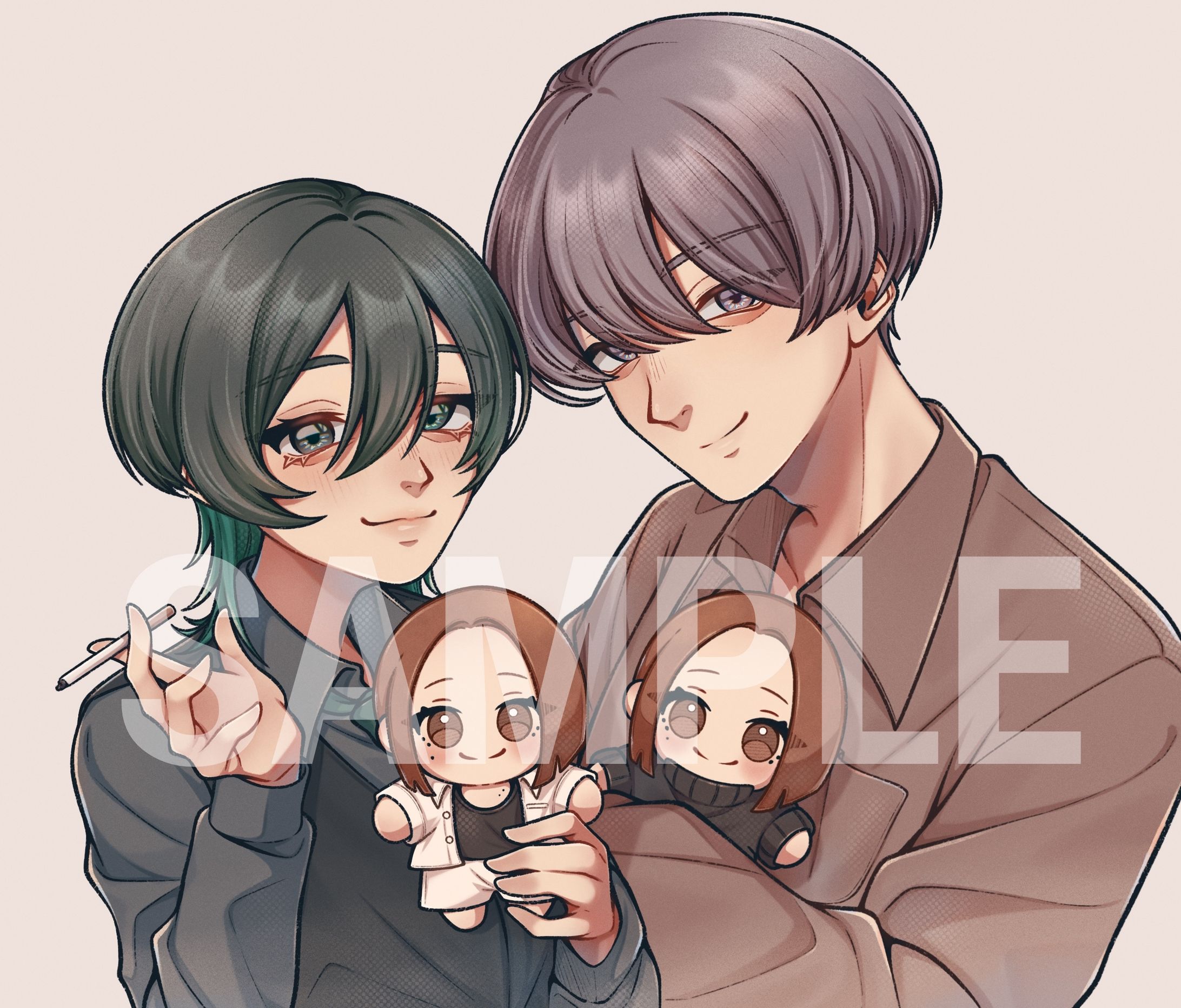 アイコンイラスト［ペア画］-1