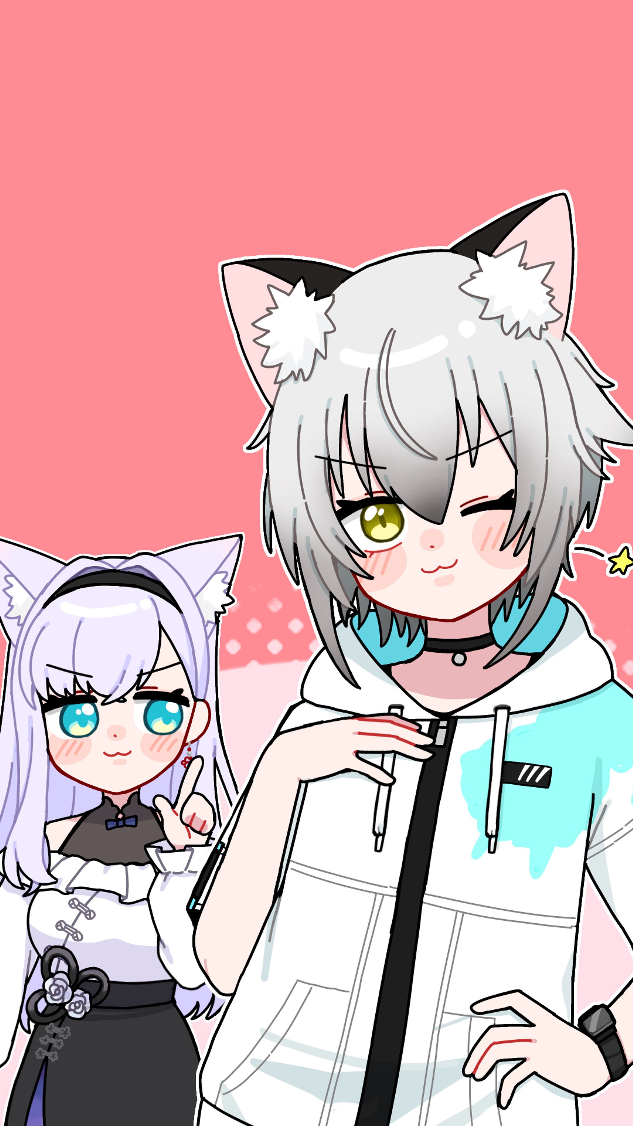 猫瀬乃しん・白雪みしろ様_イラストショート-1