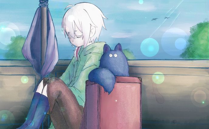 太陽が眩しいぜ。

#いらすたぐらむ #おおかみとたびびと