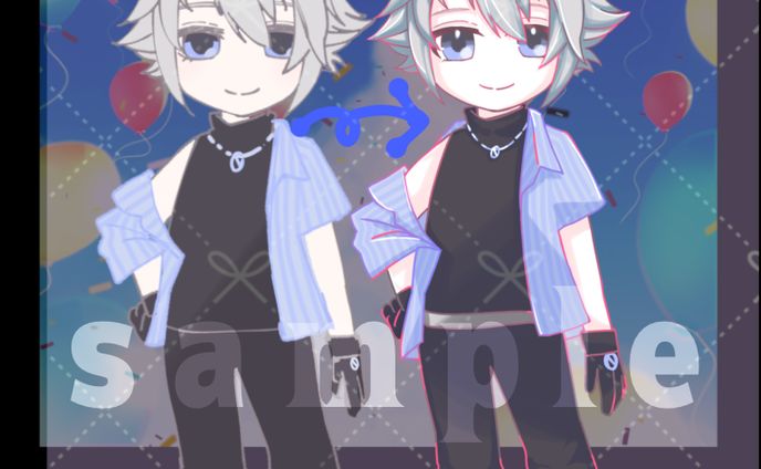 キャラデザ(ラフ)