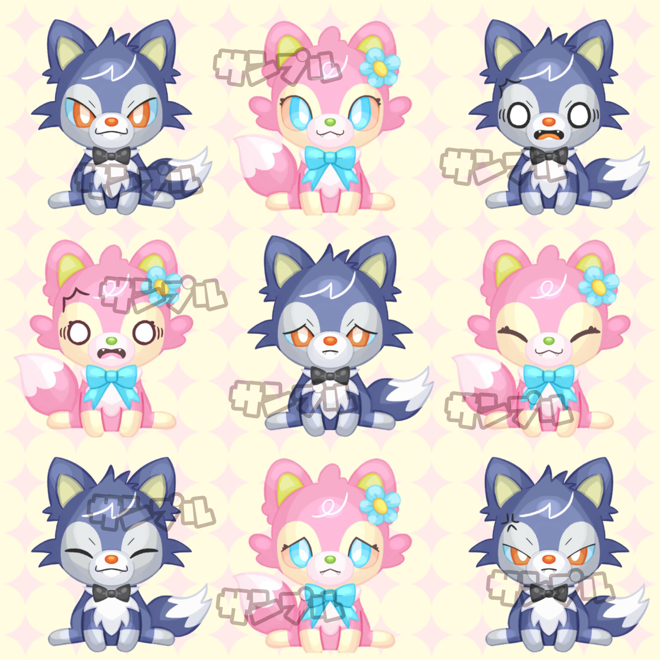 オオカミの男の子/女の子のマスコットキャラクター-1