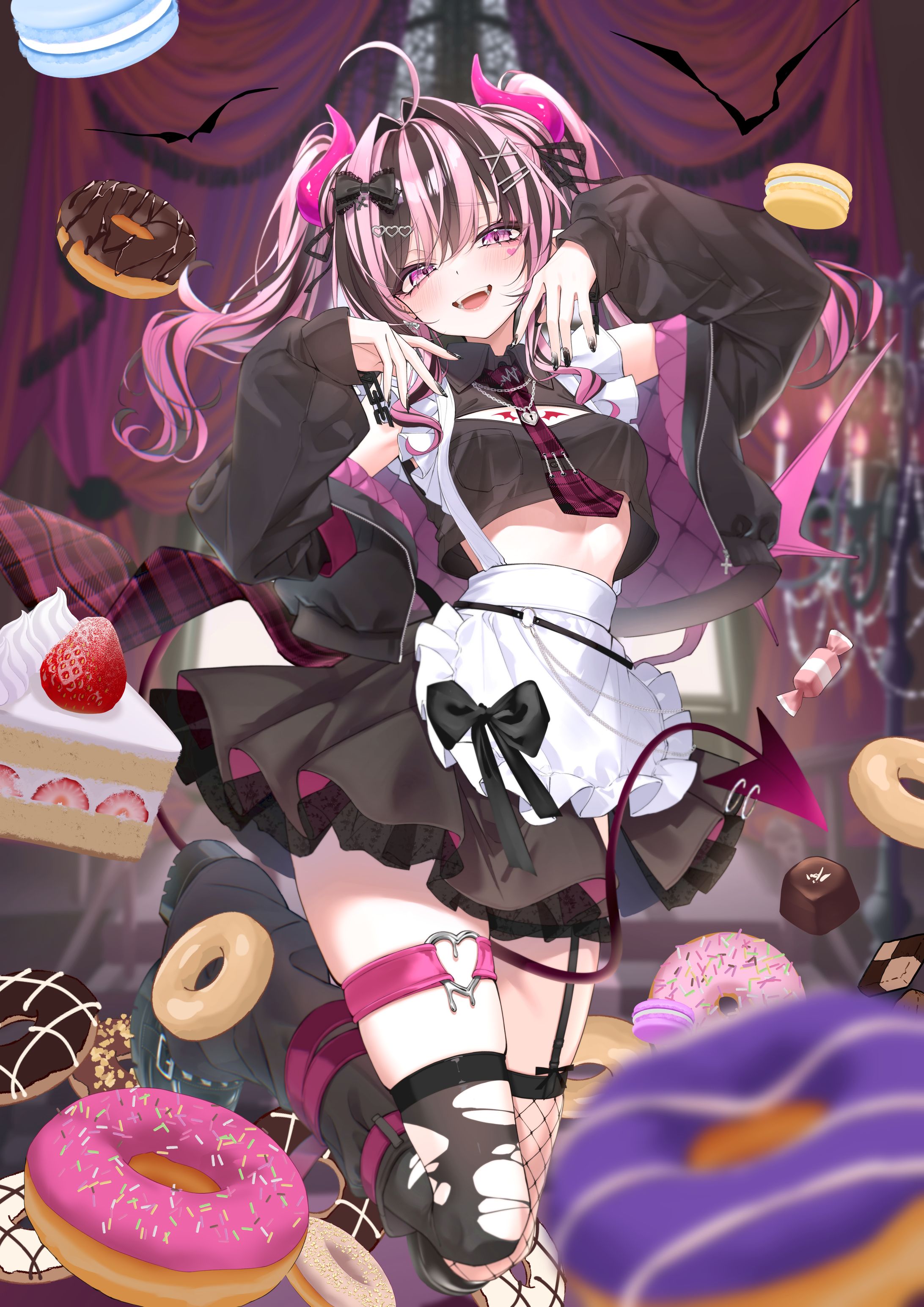 VTuber 狂ヶ夜こあく様 キービジュアル-1