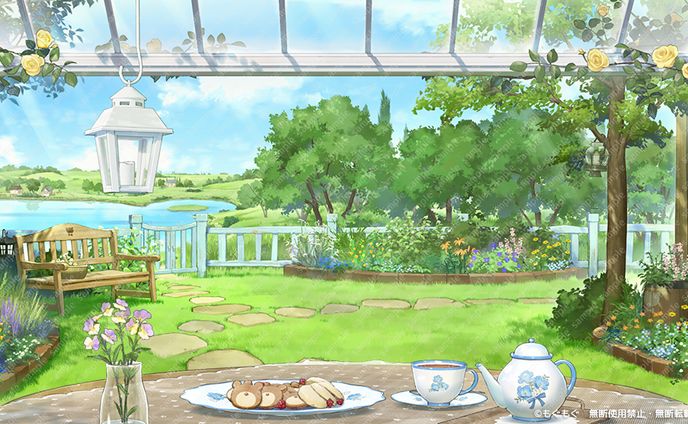 Vtuberしぐまりう様配信背景【四季のある庭園】