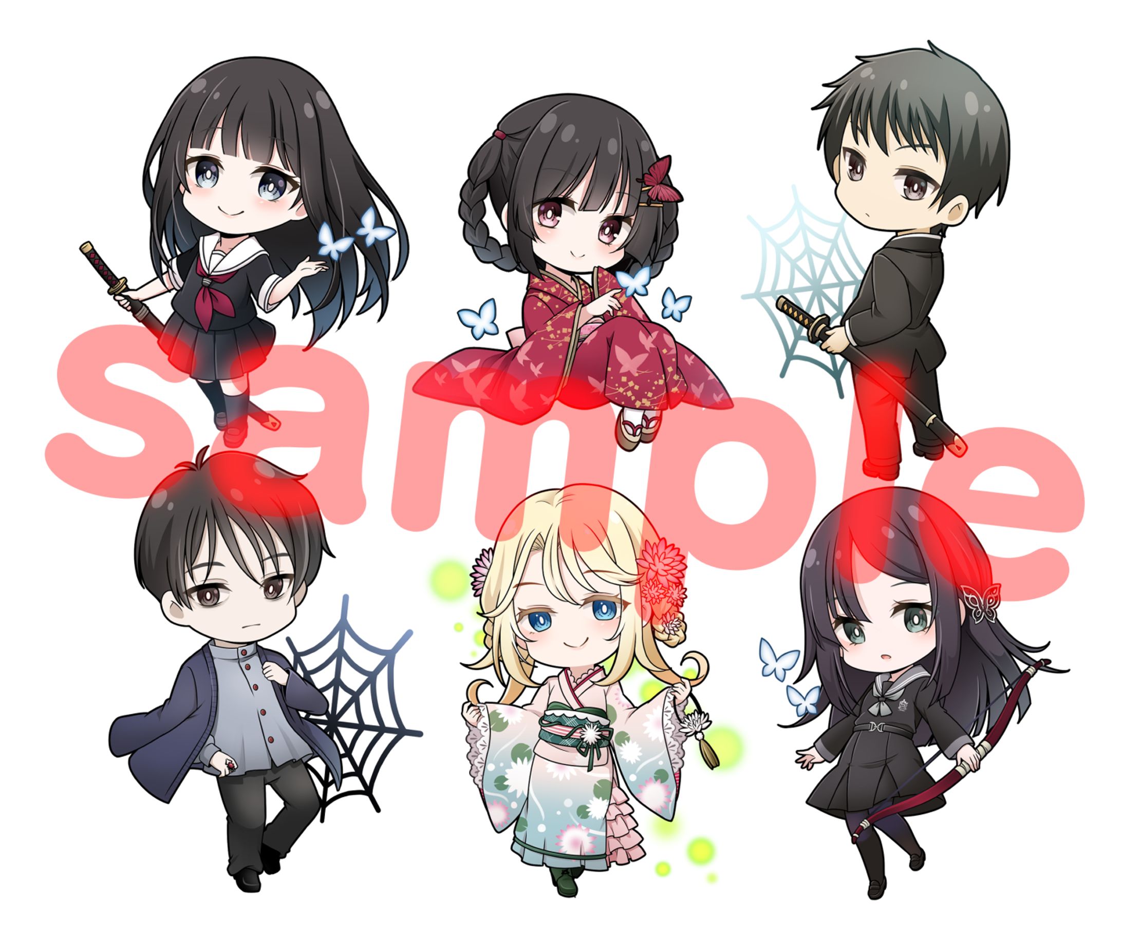【2024お仕事】蝶シリーズ_SDイラスト-1