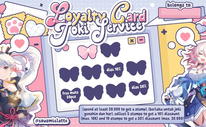loyalty card & pricelist