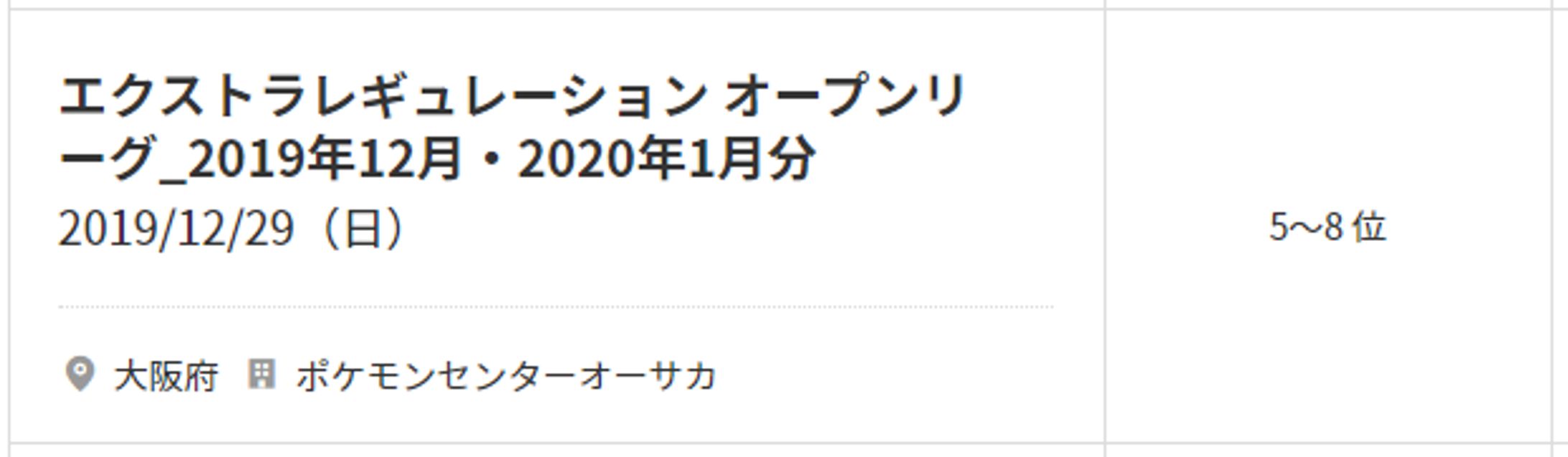 ポケモンカードシティリーグ　エクストラ5位-1