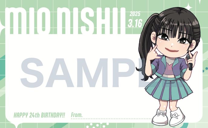 SKE48 西井美桜さん生誕メッセージカードデザイン制作