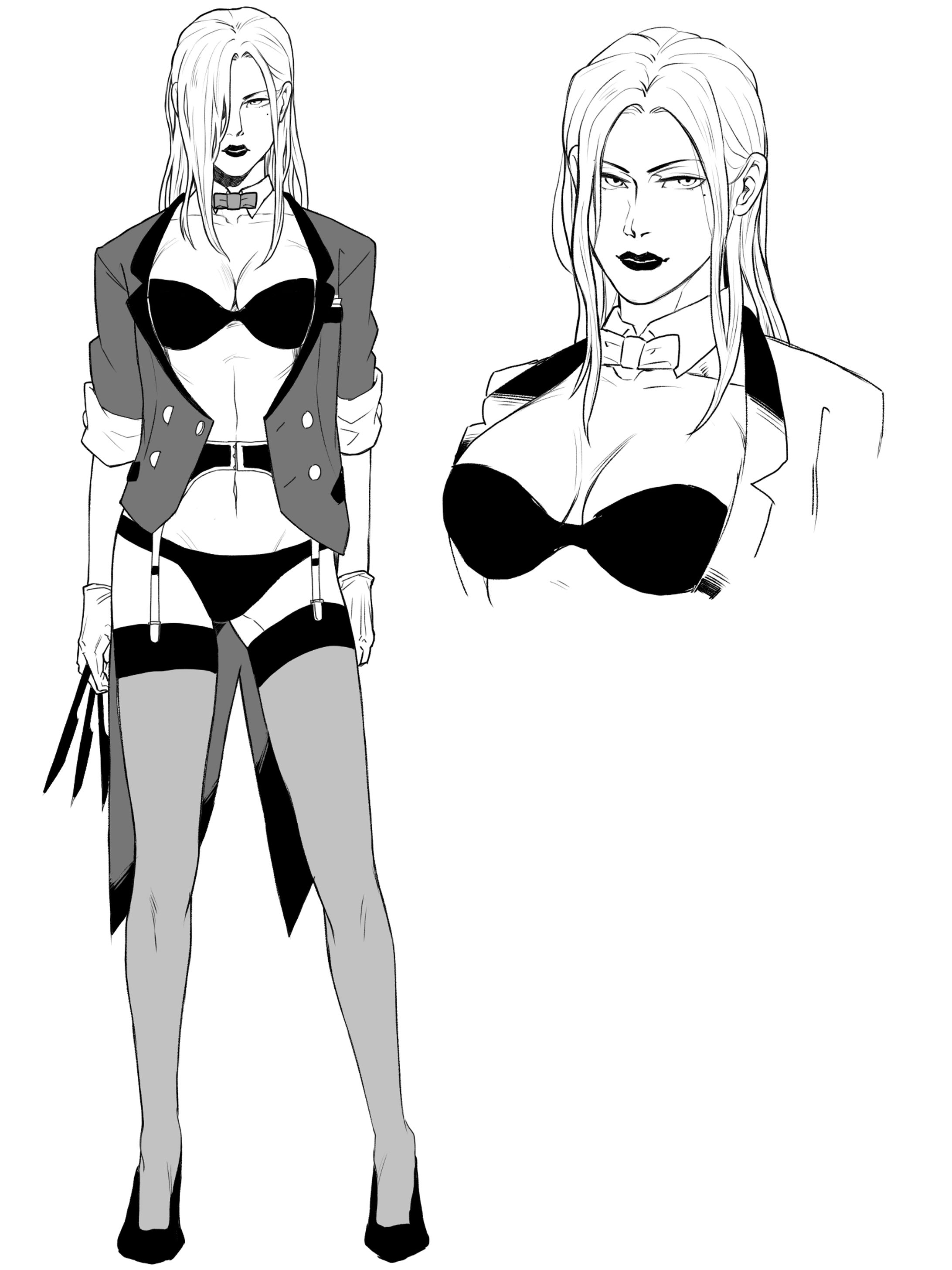 女性キャラクター設定画-1