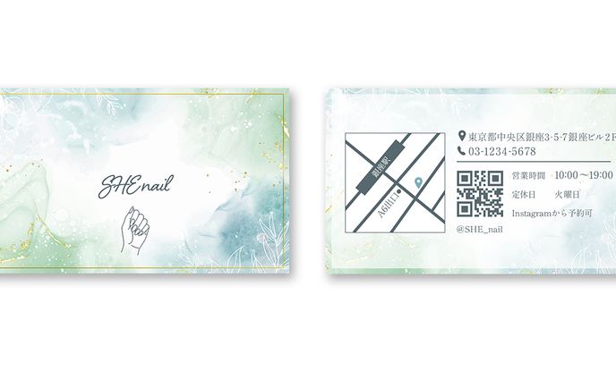 ≪自主制作≫ネイルサロンカード