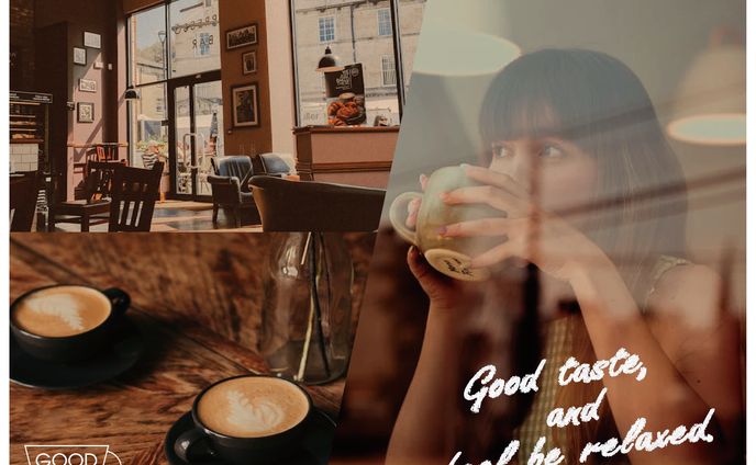 カフェのポスター