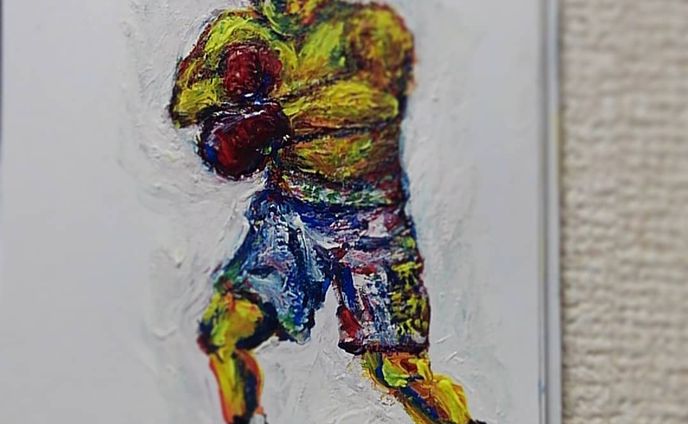 #今日は 
#平成のkoキング
#坂本博之 さん #誕生日
#不動心
元 #プロボクサー
#ライト級 #チャンピオン
#boxing
#happybirthday 
#おめでとうございます
◆
#今日は何の日
#whatistoday
#drawing #art 
#illustration
#一日一絵
#一発描き 
#下書きなし
#ctrlzの効かない世界