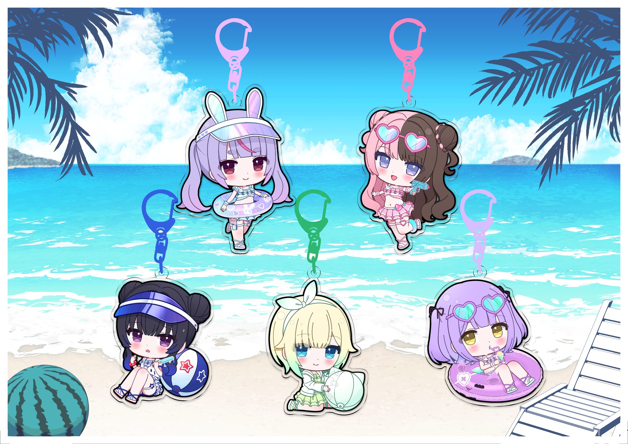 【二次創作】ぶいすぽっ！　オリジナル水着SDイラスト-1