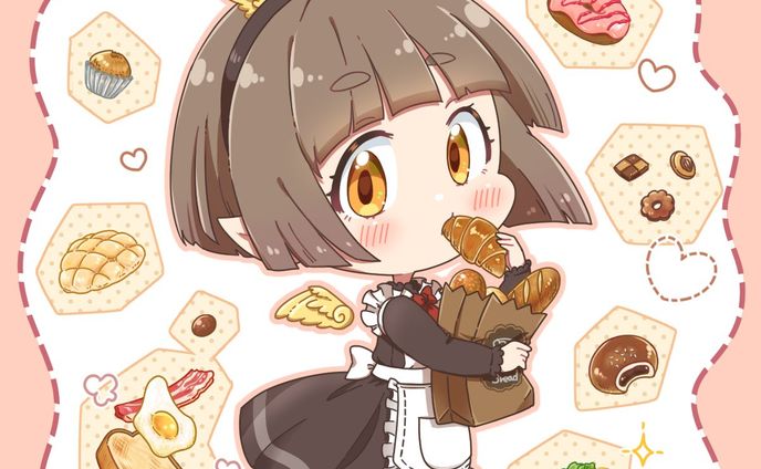 パンとお菓子と女の子