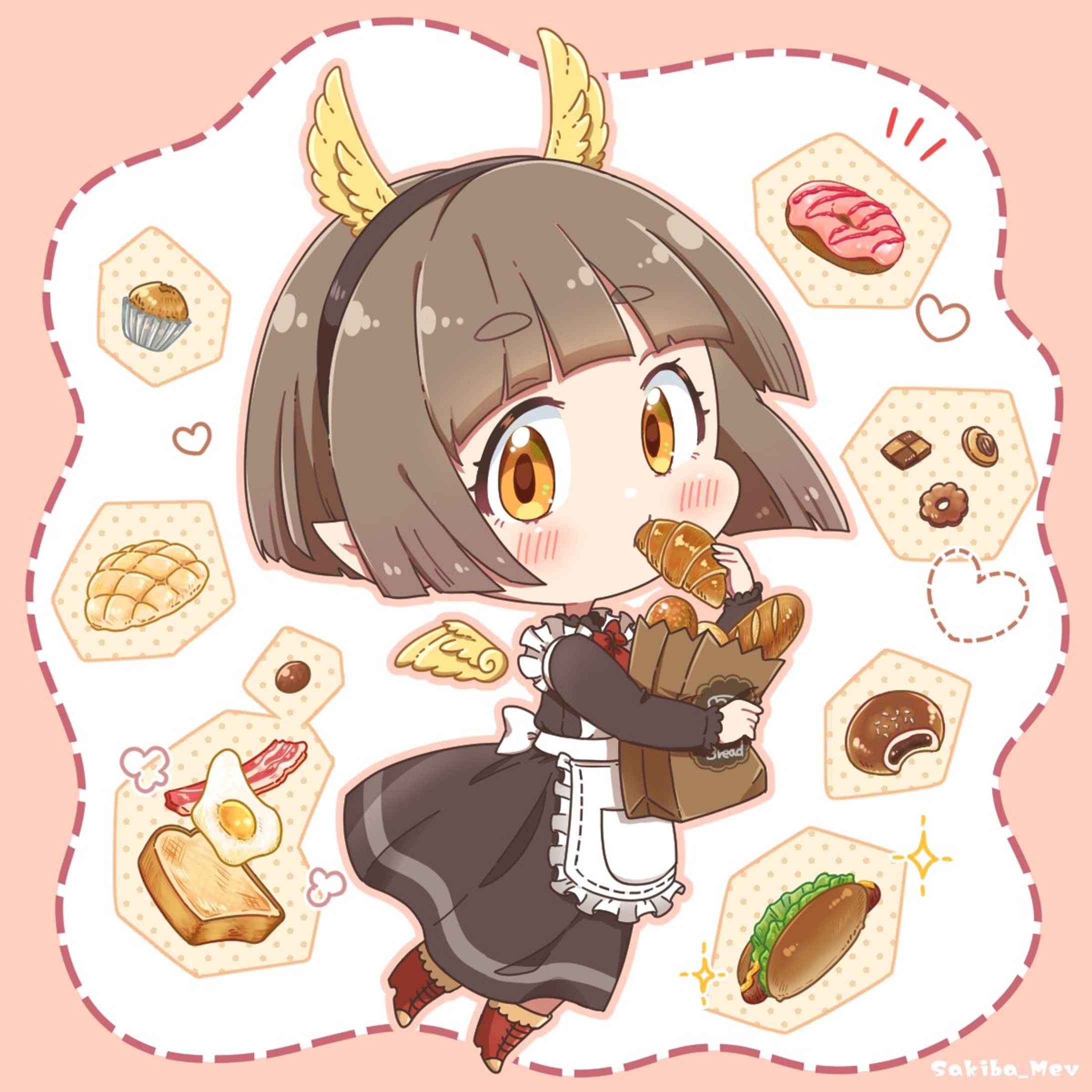 パンとお菓子と女の子-1