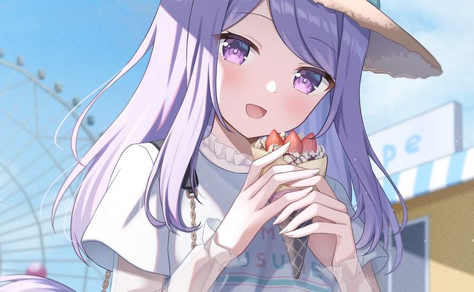 クレープに喜ぶマックイーン