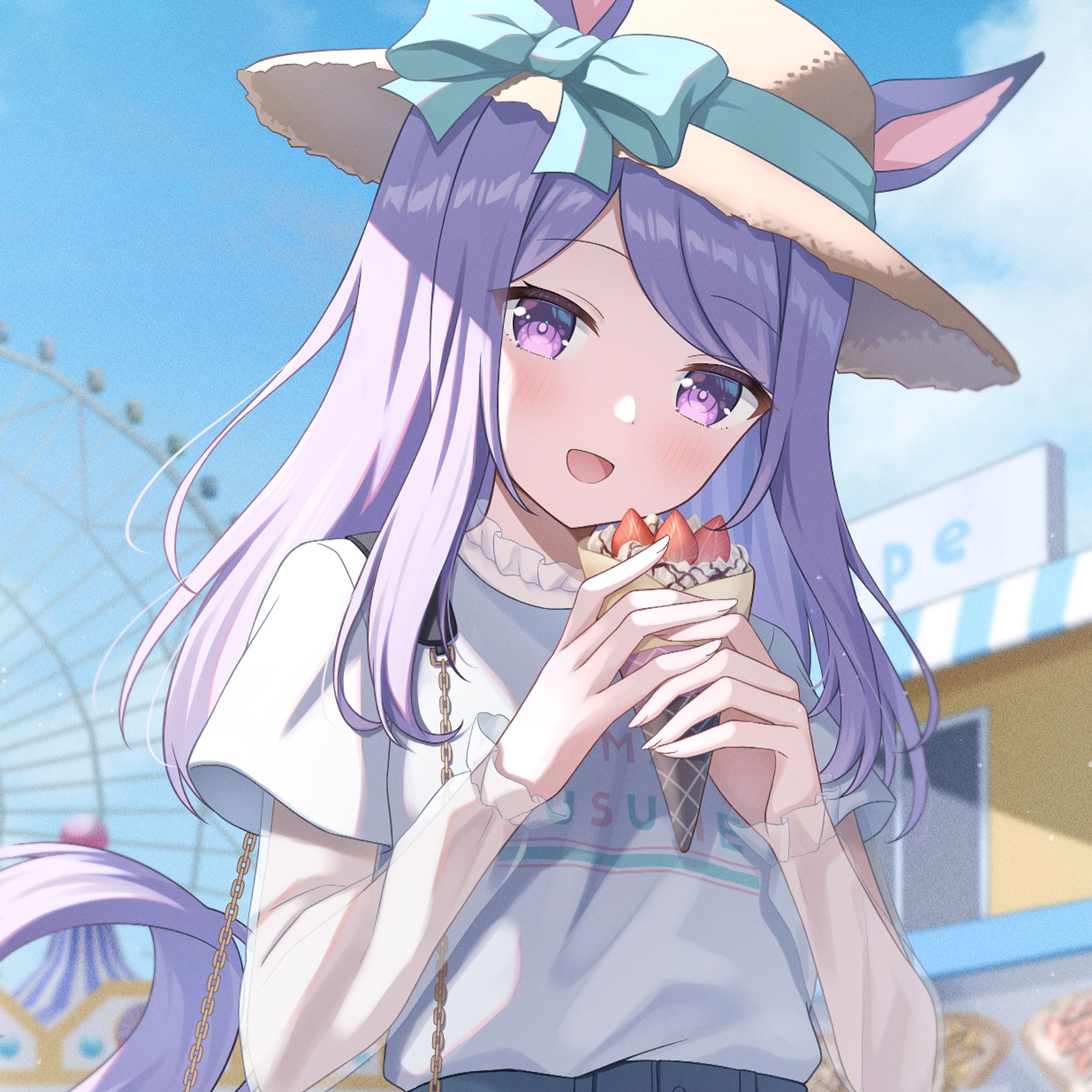 クレープに喜ぶマックイーン-1
